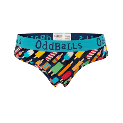 Multicoloured - Front - OddBalls Womens-Ladies Ice Lolly Briefs