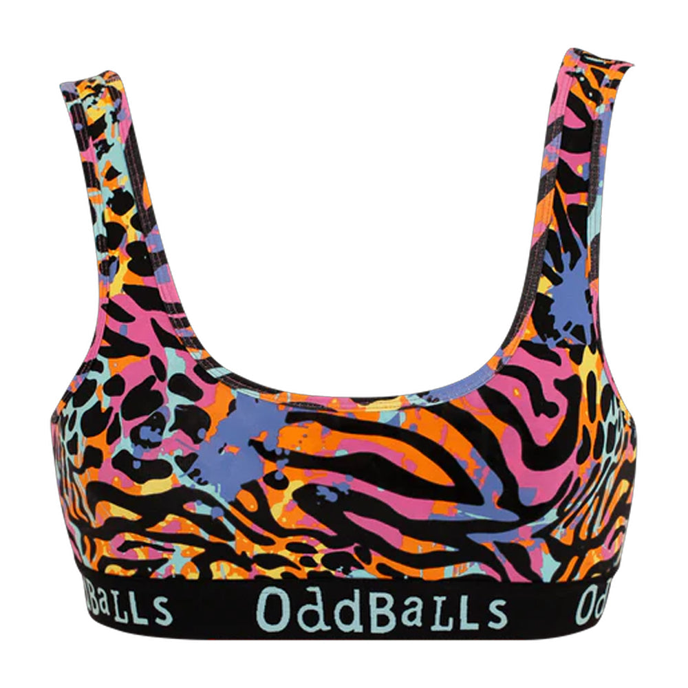 Multicoloured - Front - OddBalls Womens-Ladies Filthy Animal Bralette