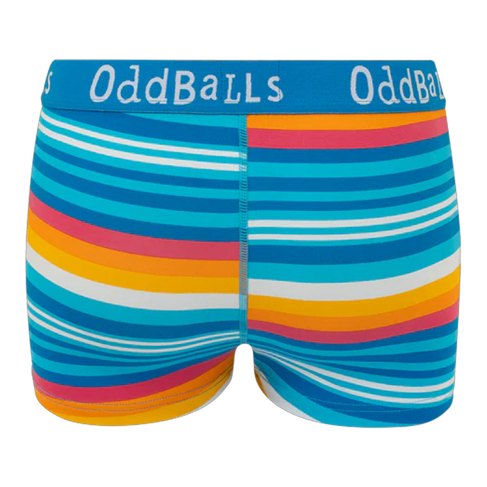 Blue - Back - OddBalls Womens-Ladies Horizon Boxer Shorts