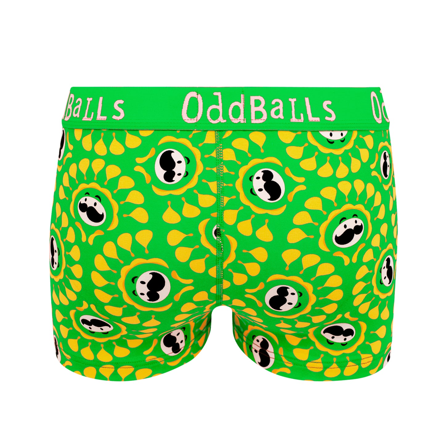 Green-Yellow - Back - OddBalls Womens-Ladies Sour Cream Pringles Boxer Shorts