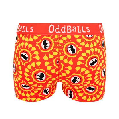 Red-Yellow - Back - OddBalls Womens-Ladies Original Pringles Boxer Shorts