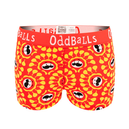 Red-Yellow - Front - OddBalls Womens-Ladies Original Pringles Boxer Shorts