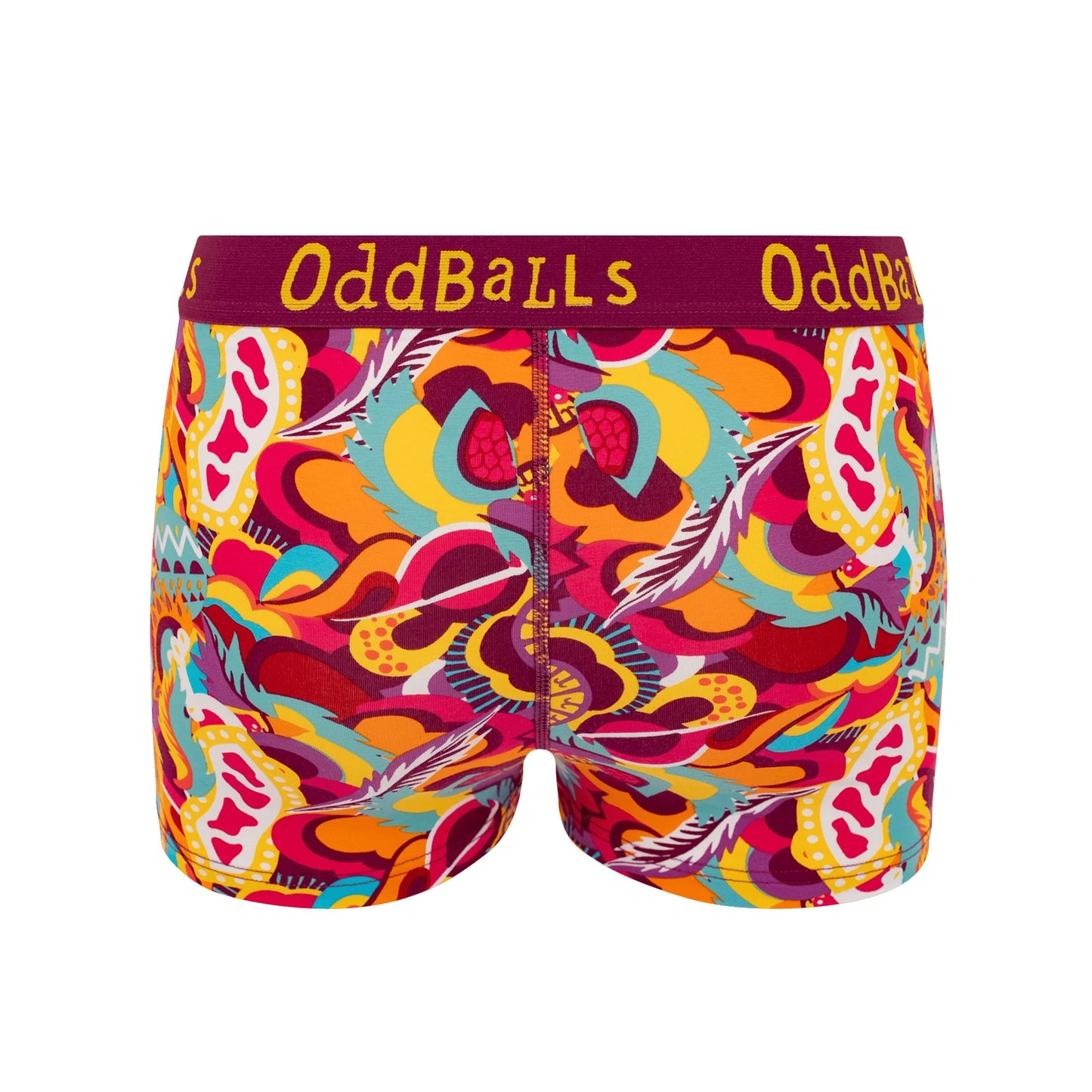 Multicoloured - Back - OddBalls Womens-Ladies Festival Boxer Shorts