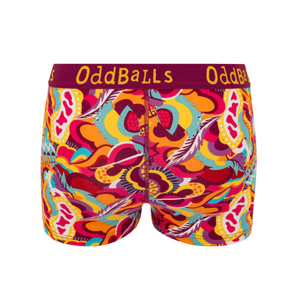 Multicoloured - Back - OddBalls Womens-Ladies Festival Boxer Shorts