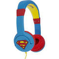 Blue-Red-Yellow - Back - Superman Childrens-Kids Logo On-Ear Headphones