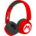 Red-Black-White - Back - Super Mario Childrens-Kids Logo Wireless Headphones