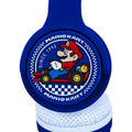 Blue-White - Side - Mario Kart Childrens-Kids Interactive Headphones