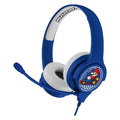 Blue-White - Front - Mario Kart Childrens-Kids Interactive Headphones