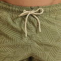 Khaki Green - Lifestyle - RIPT Essentials Mens Leaf Print Swim Shorts
