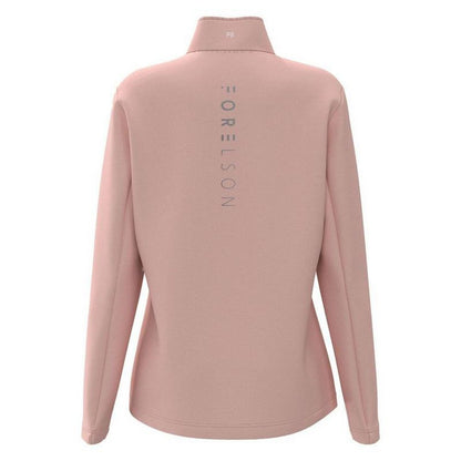 Pink - Back - Forelson Womens-Ladies Broadway Quarter Zip Golf Base Layer Top