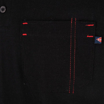 Black - Side - Lee Cooper Mens Pique Polo Shirt
