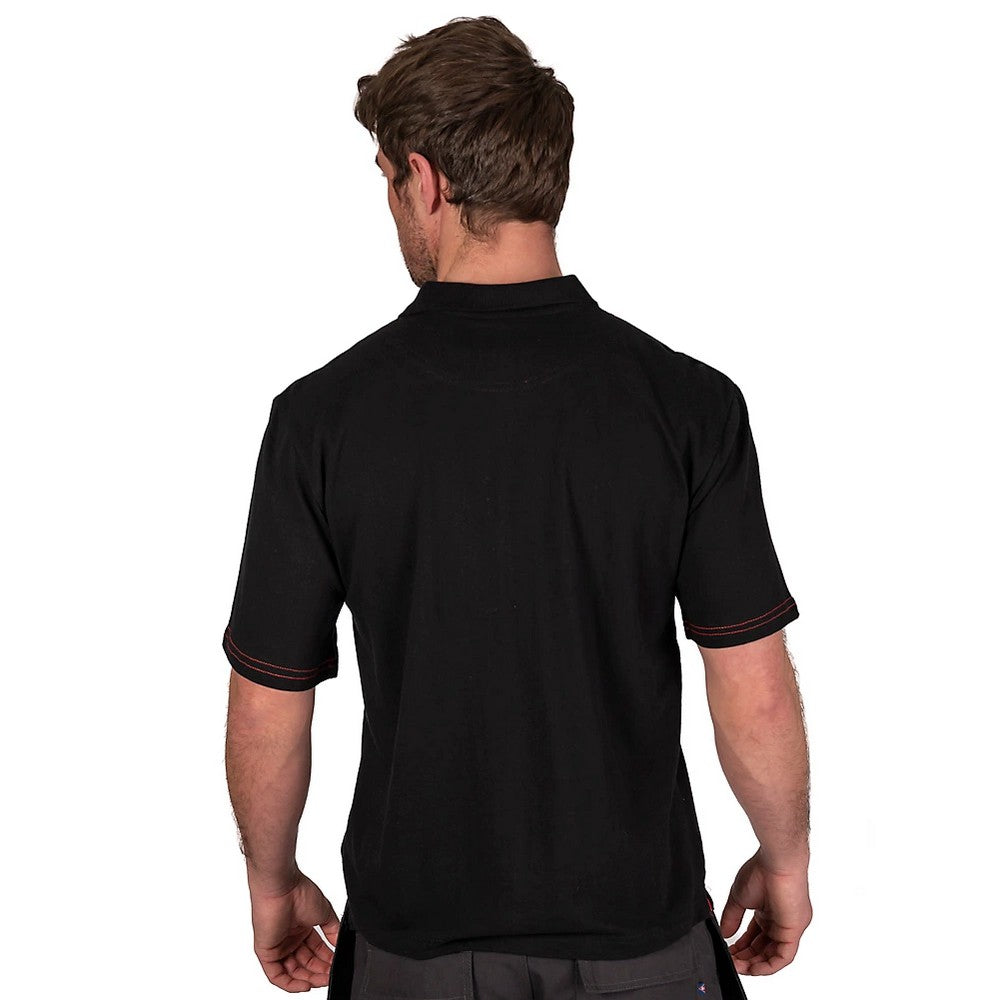 Black - Lifestyle - Lee Cooper Mens Pique Polo Shirt