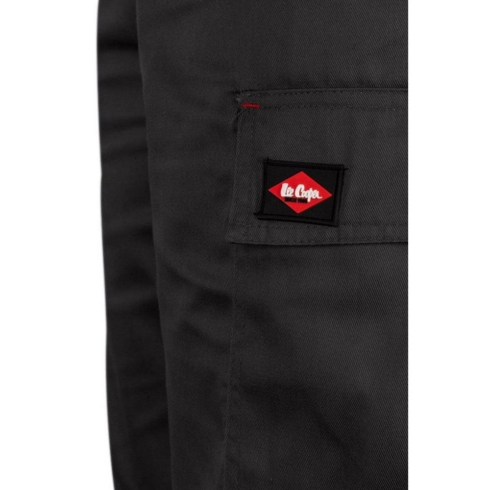 Black - Side - Lee Cooper Mens Classic Cargo Shorts