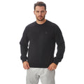 Black - Side - Iron Mountain Mens Fleece Crew Neck Sweatshirt