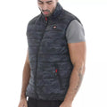 Black - Lifestyle - Lee Cooper Mens Camo Padded Gilet