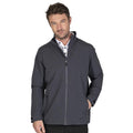Charcoal-Black - Back - Island Green Mens Stretch Golf Waterproof Jacket