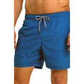 Blue - Side - RIPT Essentials Mens Swirl Print Swim Shorts