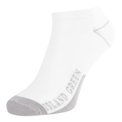 White-Navy-Grey-Black - Lifestyle - Island Green Mens Logo Trainer Socks (Pack of 3)