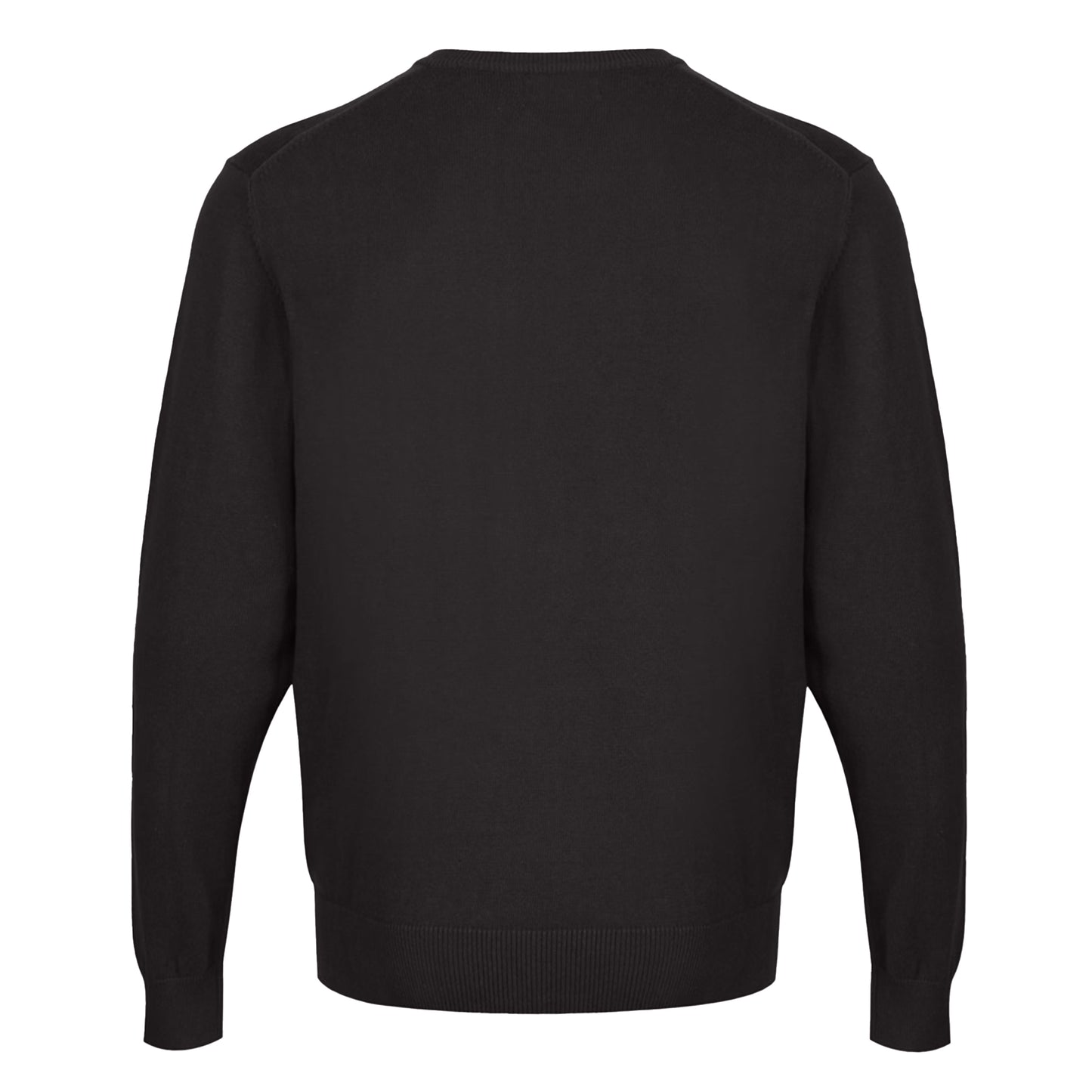 Black - Back - CastlePoint Mens Knitted V Neck Jumper