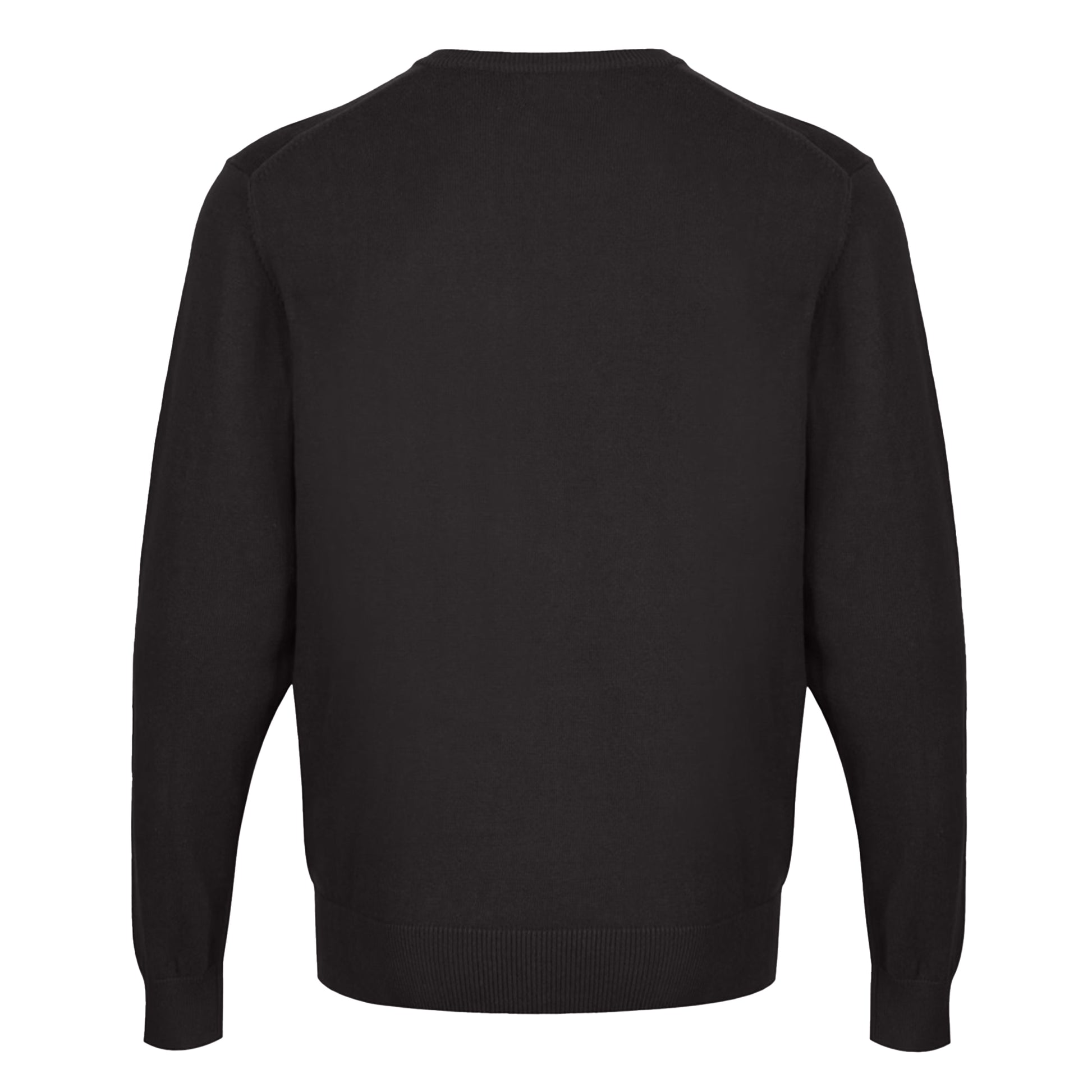 Black - Back - CastlePoint Mens Knitted V Neck Jumper