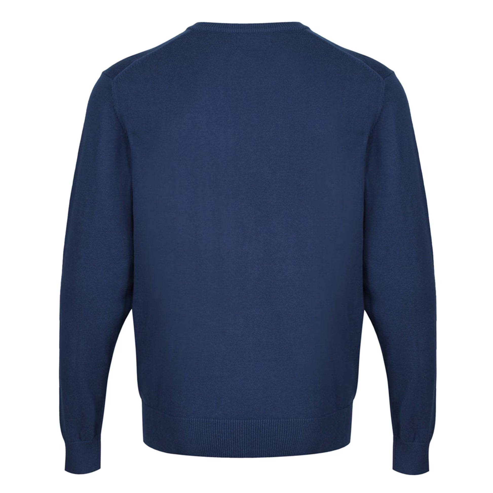 Denim - Back - CastlePoint Mens Knitted V Neck Jumper
