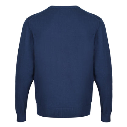 Denim - Back - CastlePoint Mens Knitted V Neck Jumper