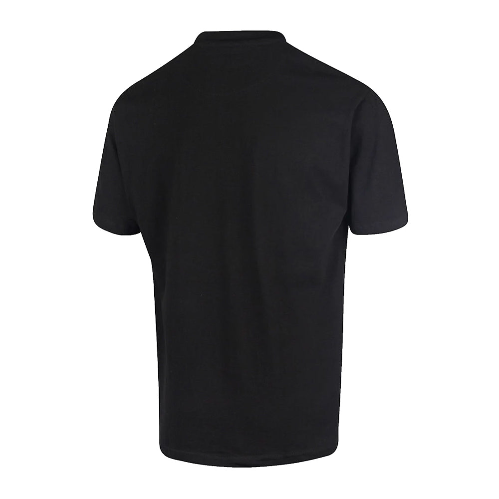 Black - Back - Lee Cooper Mens Logo Cotton T-Shirt