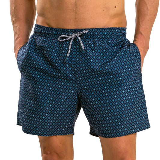 Airforce Blue - Front - RIPT Essentials Mens Diamond Swim Shorts