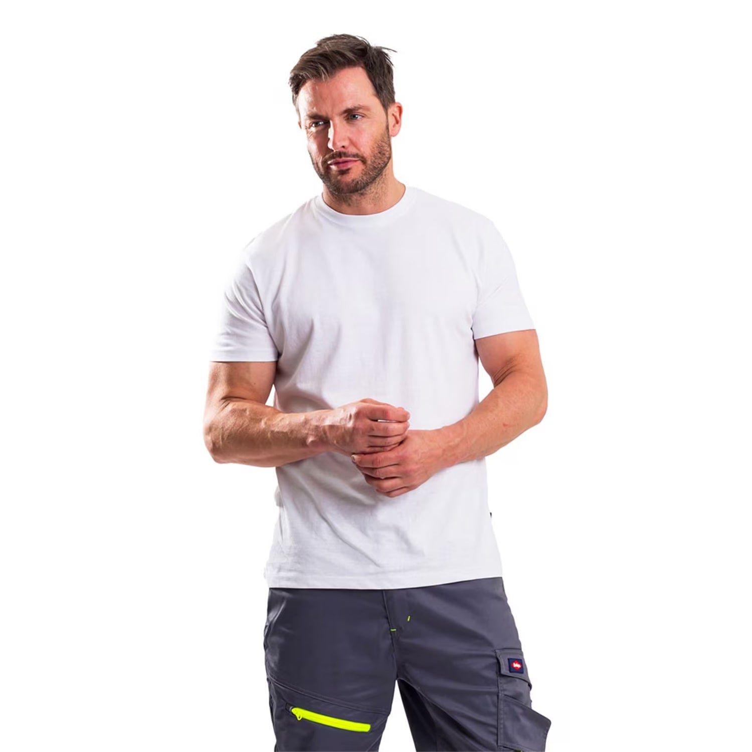 Multicoloured - Side - Iron Mountain Mens Crew Neck Relaxed Fit T-Shirt (Pack of 5)