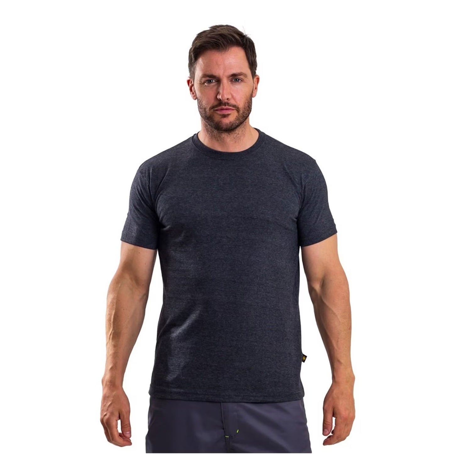 Multicoloured - Close up - Iron Mountain Mens Crew Neck Relaxed Fit T-Shirt (Pack of 5)