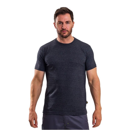 Multicoloured - Close up - Iron Mountain Mens Crew Neck Relaxed Fit T-Shirt (Pack of 5)