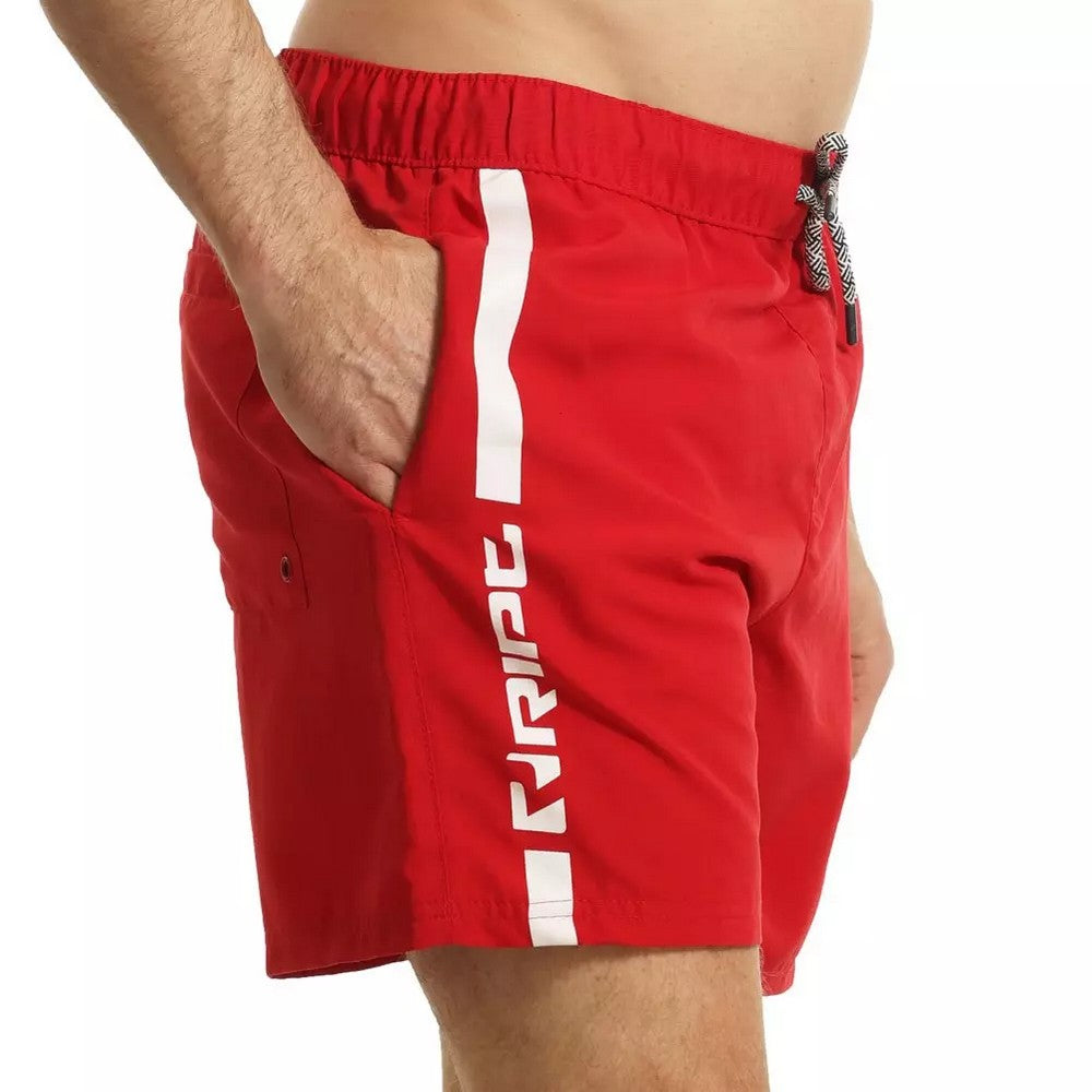 Red-White - Lifestyle - RIPT Essentials Mens Swim Shorts