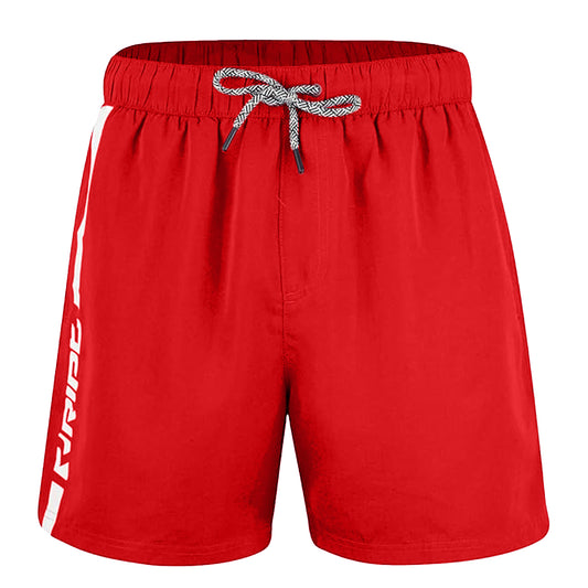 Red-White - Front - RIPT Essentials Mens Swim Shorts