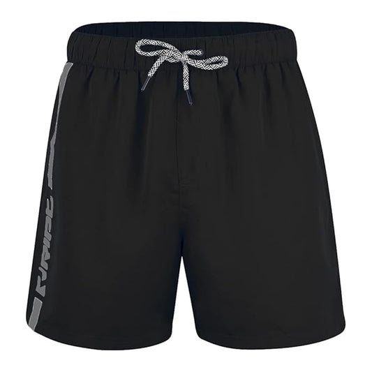 Black-Grey - Front - RIPT Essentials Mens Swim Shorts