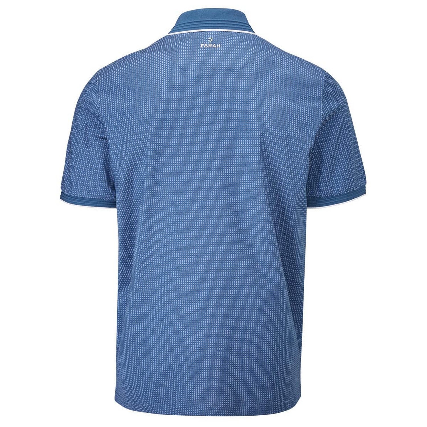 Dusky Blue-White - Back - Farah Mens Ferris Polo Shirt