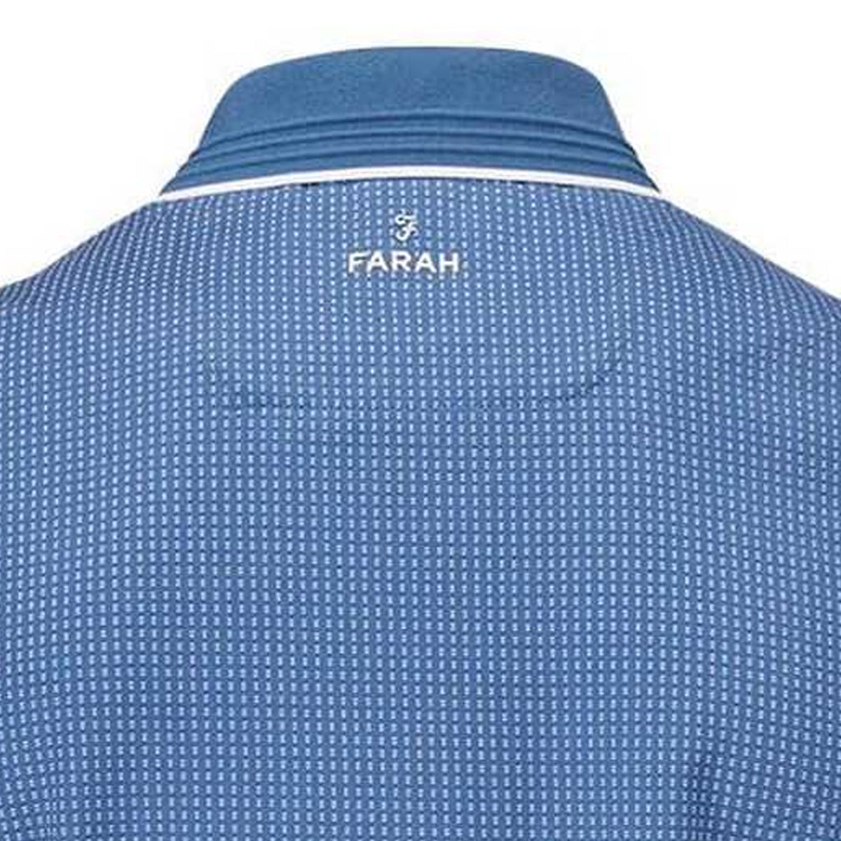 Dusky Blue-White - Lifestyle - Farah Mens Ferris Polo Shirt