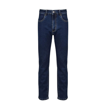 Denim Blue - Front - Iron Mountain Mens Denim Stretch Jeans