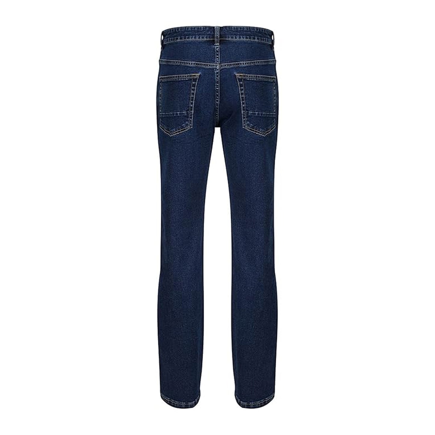 Denim Blue - Back - Iron Mountain Mens Denim Stretch Jeans