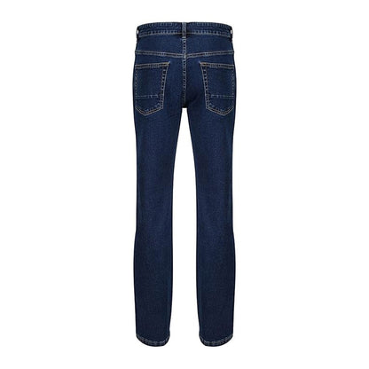 Denim Blue - Back - Iron Mountain Mens Denim Stretch Jeans