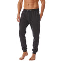 Black - Side - Iron Mountain Mens Cuffed Ankle Jogging Bottoms