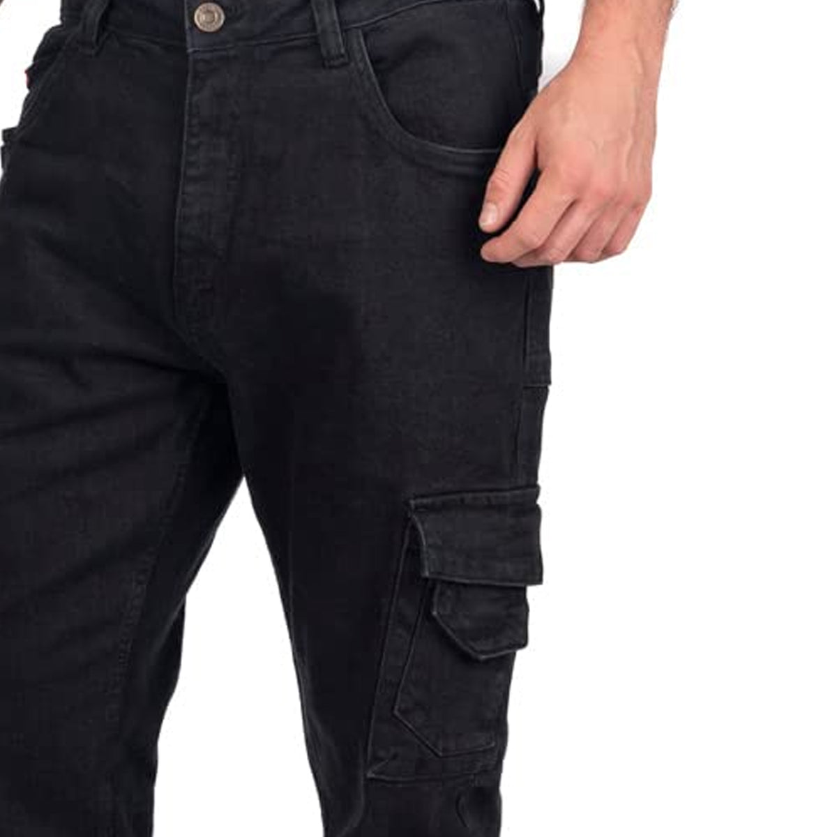 Black - Lifestyle - Lee Cooper Mens Denim Stretch Jeans