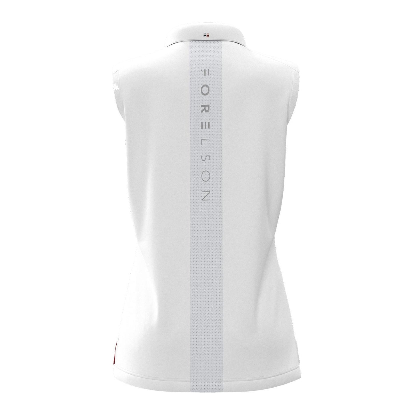 White - Back - Forelson Womens-Ladies Stow Sleeveless Polo Shirt