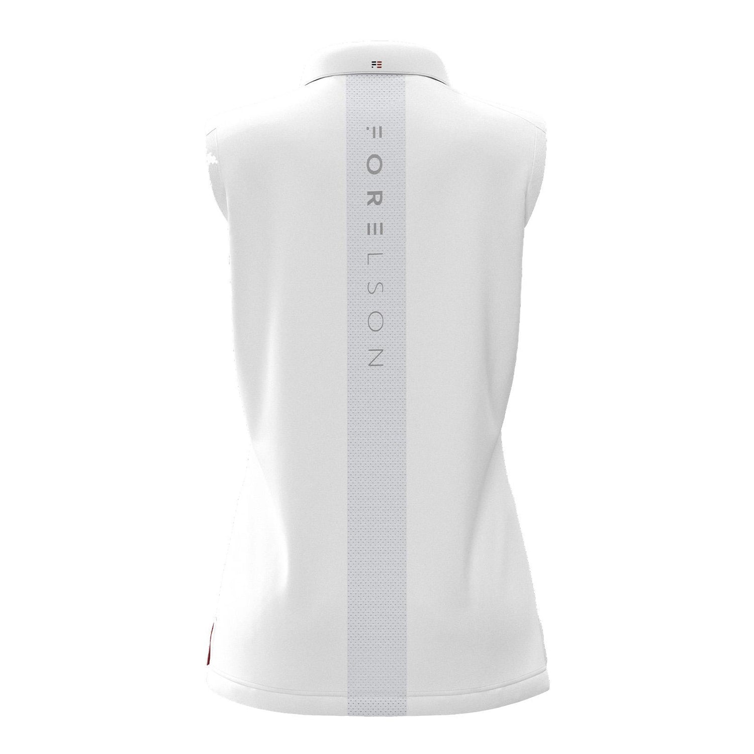 White - Back - Forelson Womens-Ladies Stow Sleeveless Polo Shirt