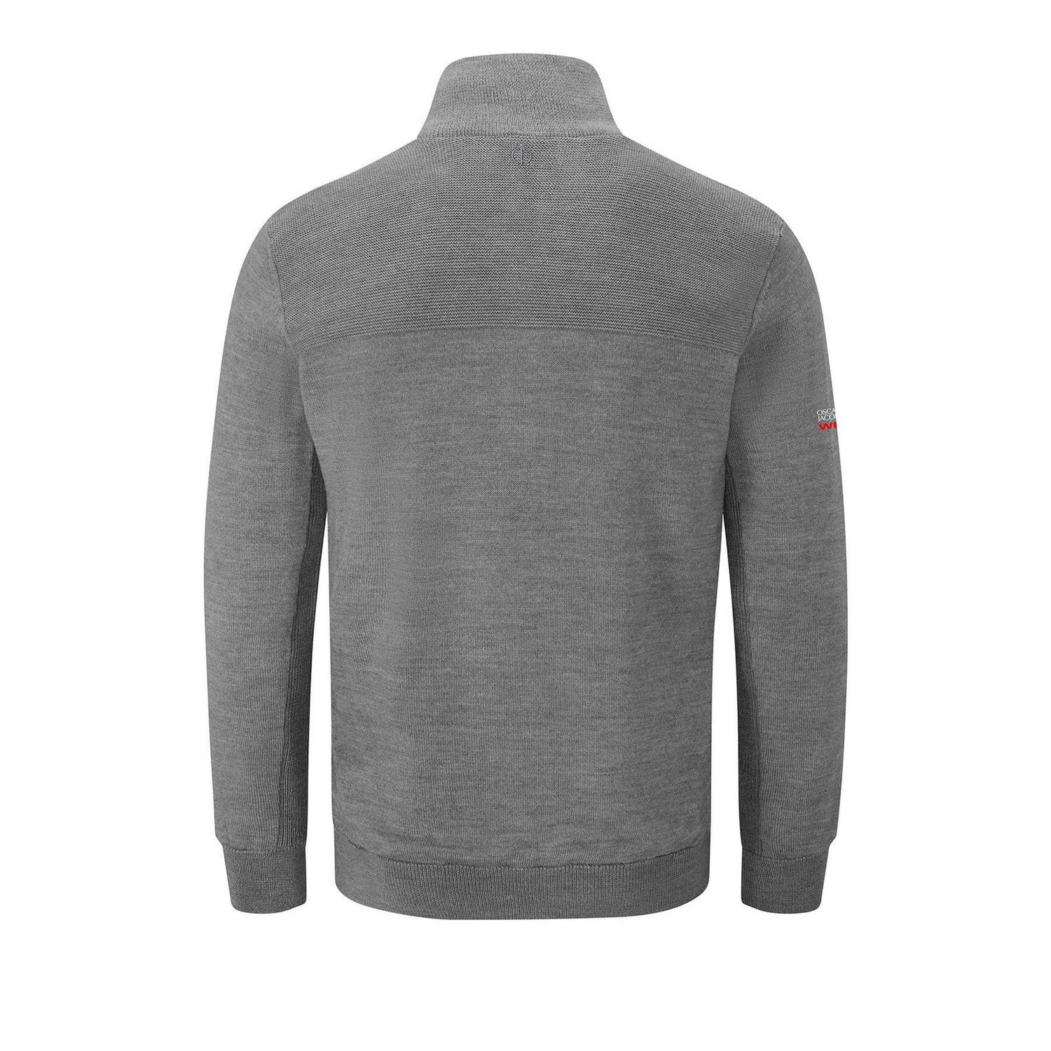 Pewter Marl - Back - Oscar Jacobson Mens Sweater Top