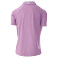 Purple - Back - Island Green Womens-Ladies Zip Neck Golf Polo Shirt