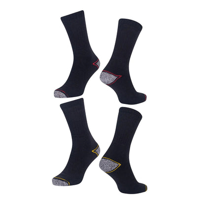 Black-Grey - Back - Iron Mountain Mens Heavy Duty Work Socks (Pack of 12)