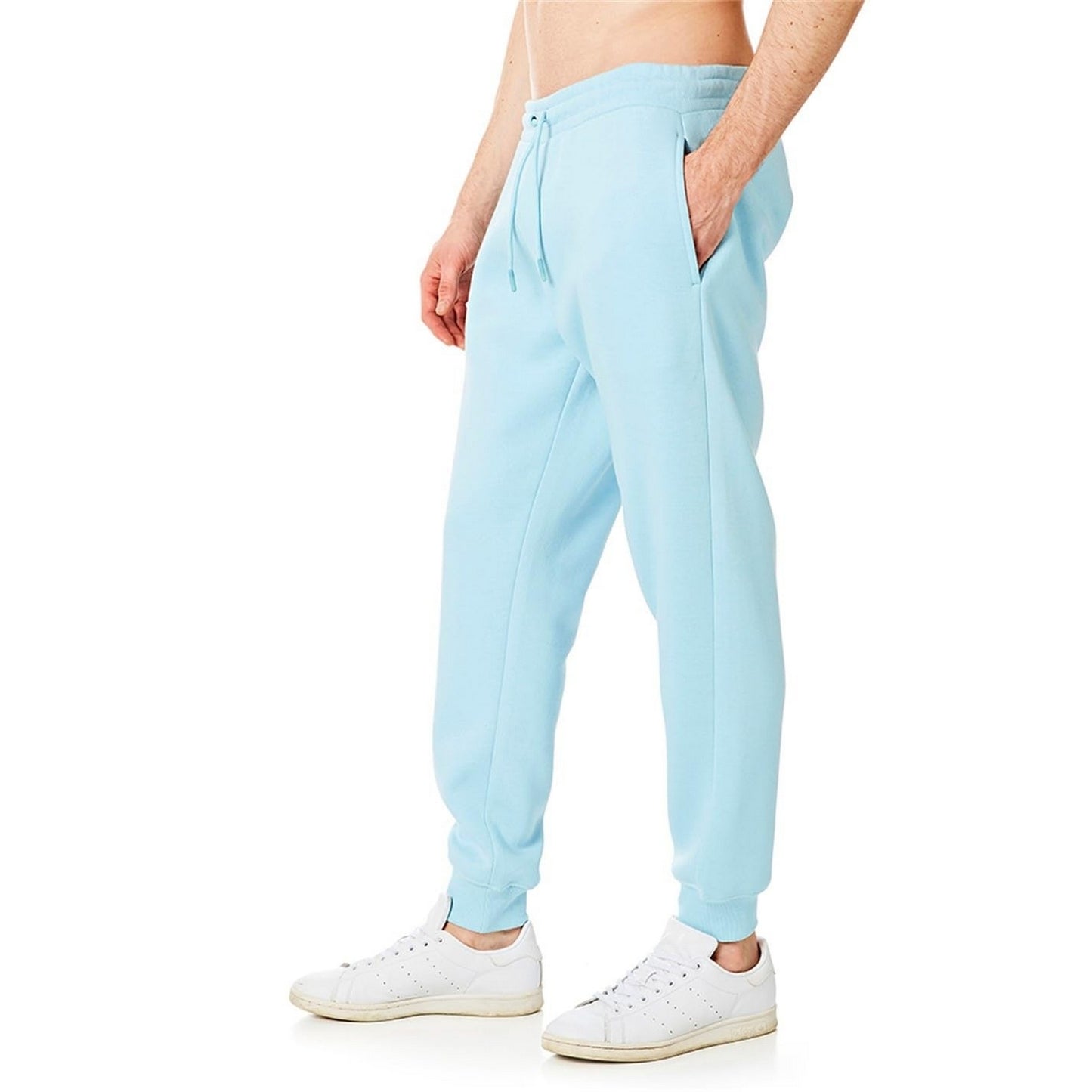 Aqua Blue - Side - RIPT Essentials Mens Jogging Bottoms