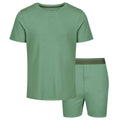 Green - Front - Light And Shade Mens Classic Short Pyjama Set