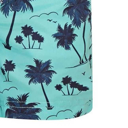 Green - Lifestyle - RIPT Essentials Boys Palm Tree Swim Shorts