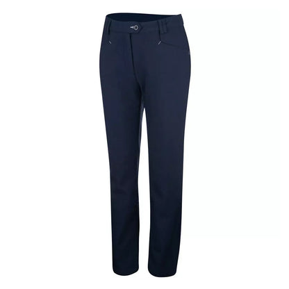 Navy - Front - Island Green Womens-Ladies Bonded All Weather Golf Trousers